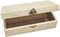 Unfinished wooden box, 8x4x2.3 inch storage box with hinge lid, small wooden box with rectangular souvenir and craft